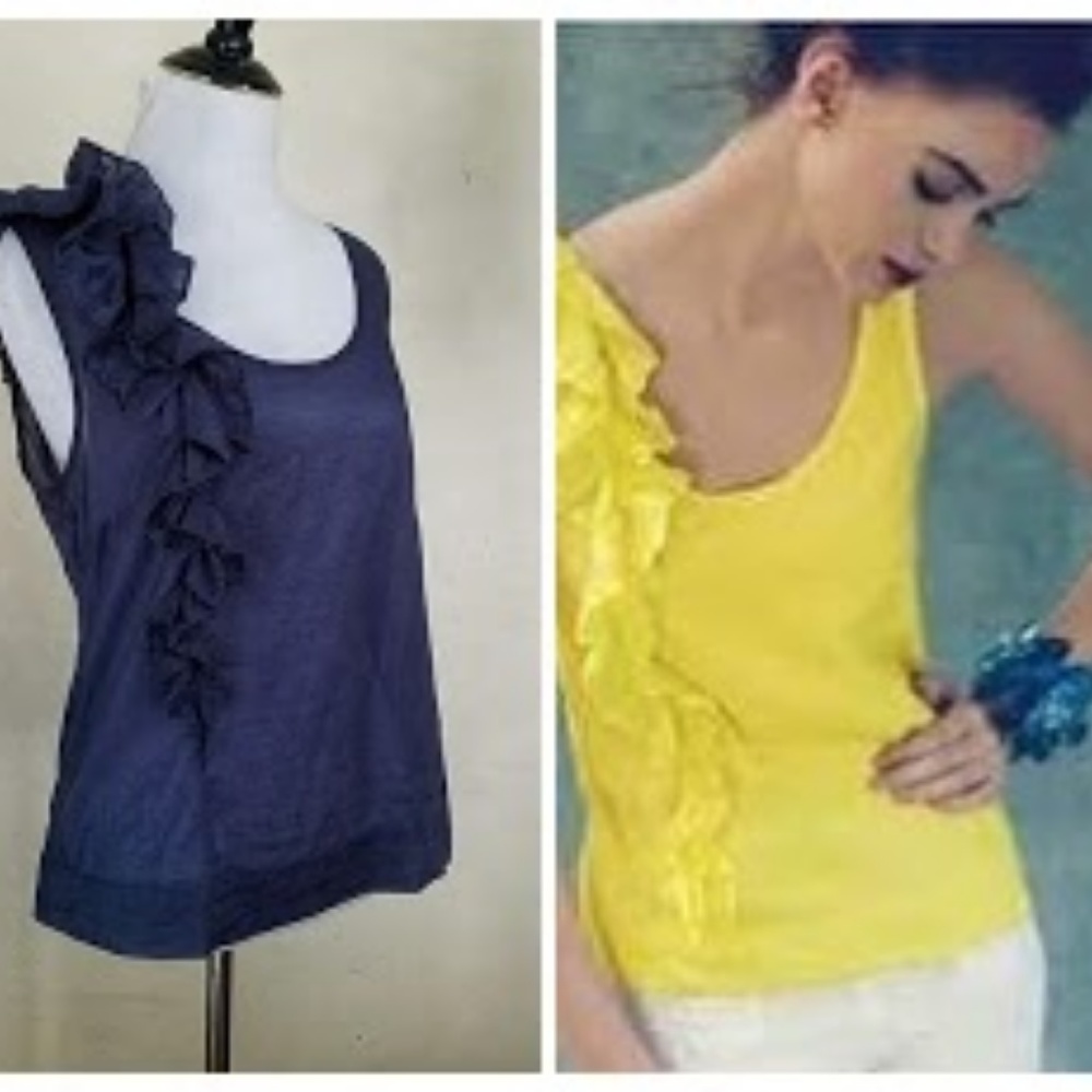 Anthropologie, fei Sideward Navy Blouse